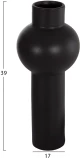 Διακοσμητικό Επιτραπέζιο Κεραμικό SCEPTER Μαύρο Ματ Φ17,5x40Υ εκ.
