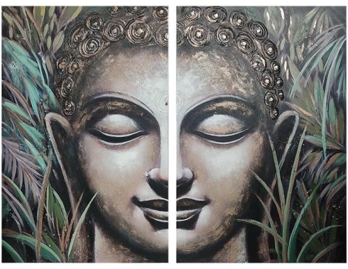 ΠΙΝΑΚΑΣ Fylliana 1/2 Budhha ΣΕ ΚΑΜΒΑ 120x3x80εκ 2αδα