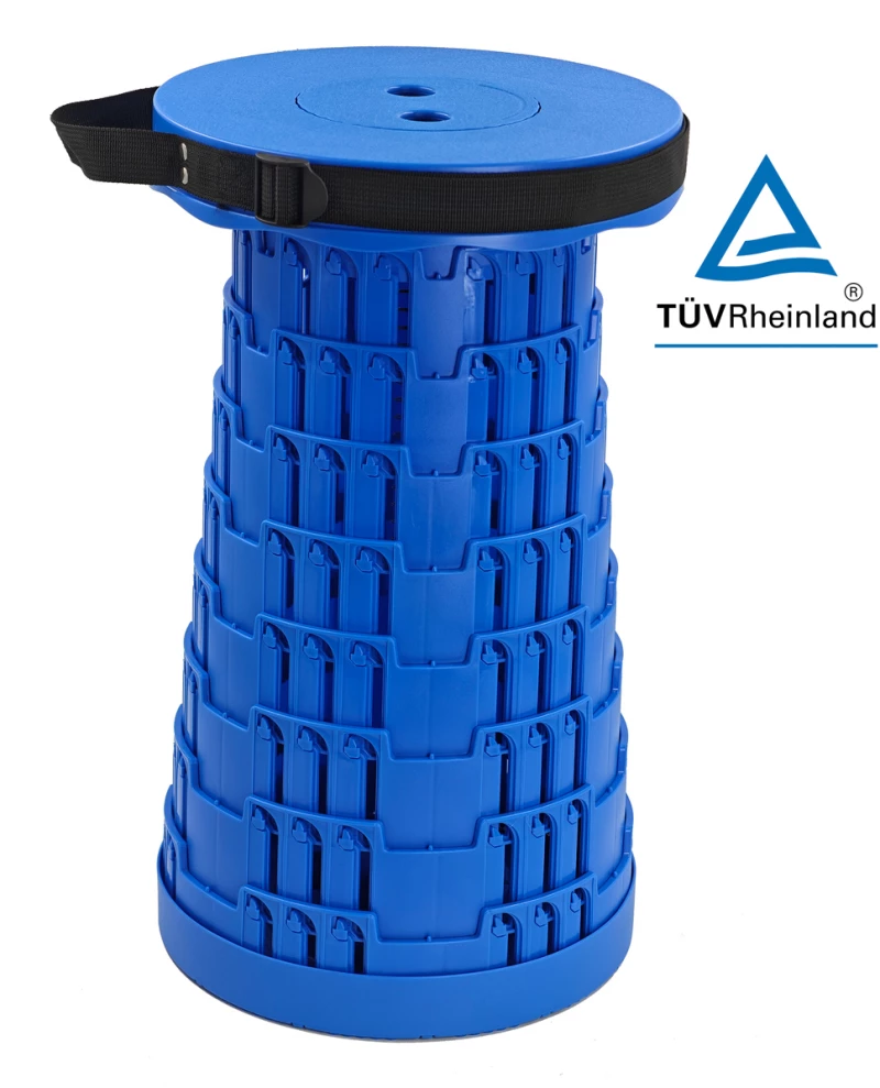 POWERTECH πτυσσόμενο καρεκλάκι HUH-0234  αντοχή έως 250kg  25.5x45cm  μπλε