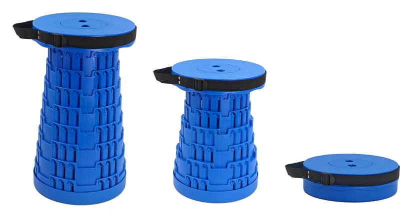 POWERTECH πτυσσόμενο καρεκλάκι HUH-0234  αντοχή έως 250kg  25.5x45cm  μπλε