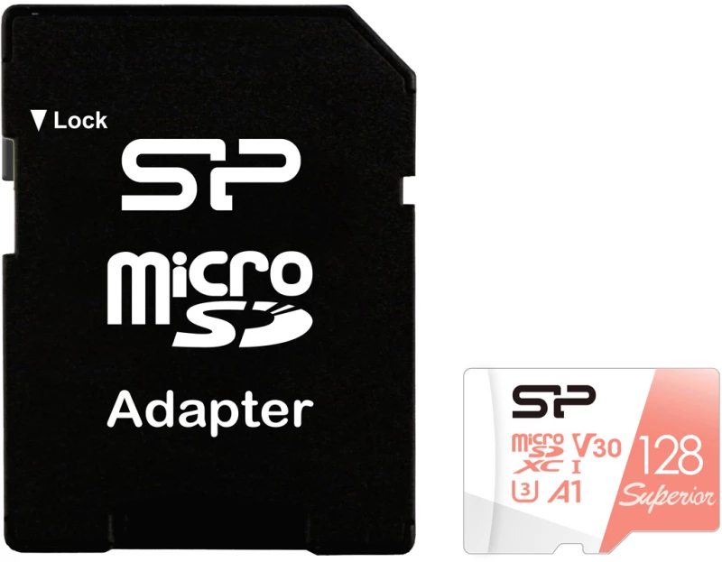 SILICON POWER κάρτα μνήμης microSDXC Superior  128GB  C10 UHS-I U3 A1 V30