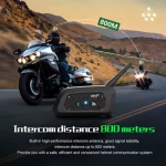 EJEAS V6 PRO PLUS Διπλή Ενδοεπικοινωνία Μηχανής 800M Bluetooth IP67