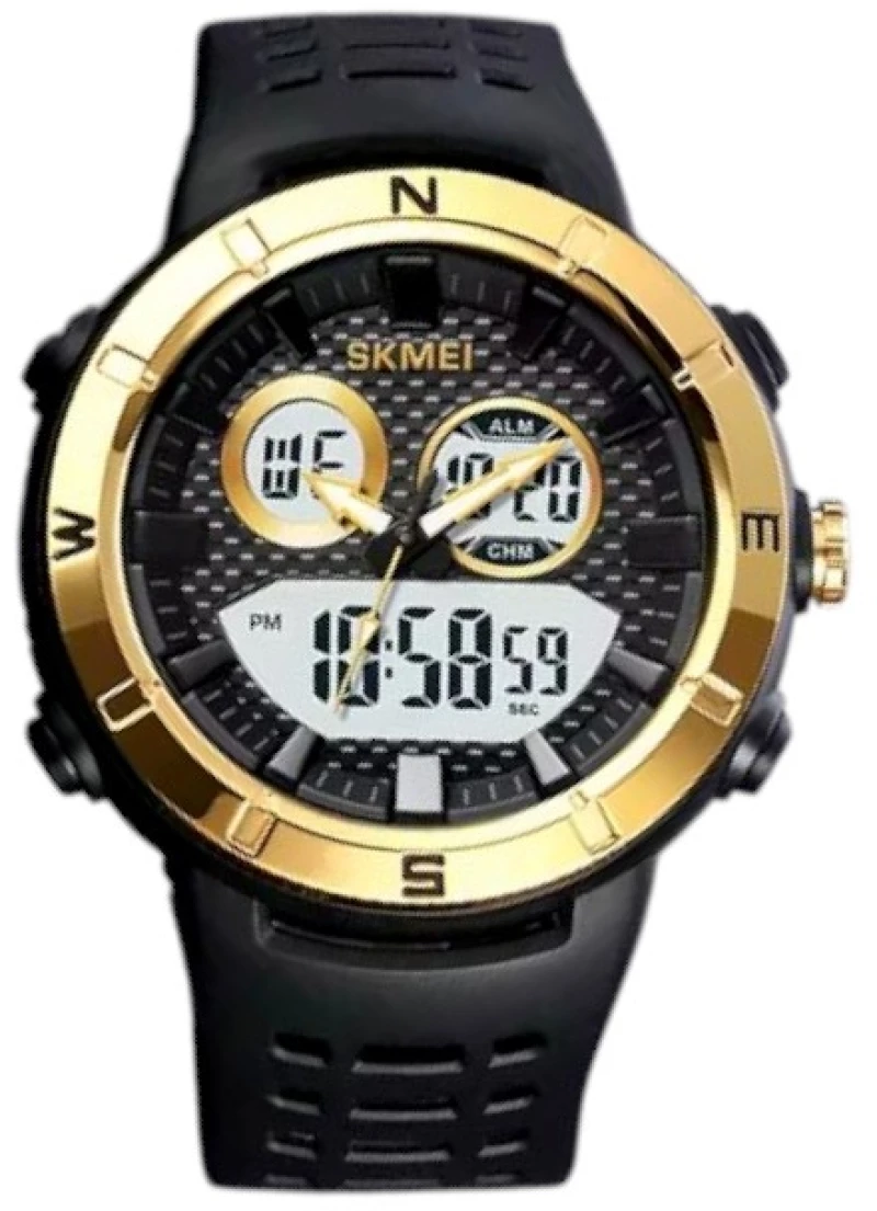 Ψηφιακό/αναλογικό ρολόι χειρός – Skmei - 2014 - Gold/White