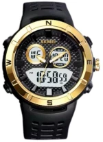 Ψηφιακό/αναλογικό ρολόι χειρός – Skmei - 2014 - Gold/White