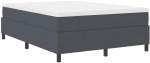 vidaXL Κρεβάτι Box Spring Σκούρο Γκρι 140x200 εκ Ψαθωτό Ύφασμα