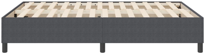 vidaXL Κρεβάτι με Σπλίτ Μαξιλάρι Σκούρο Γκρι 140x200 εκ. Υφάσματος Κοτλέ