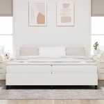 vidaXL Κρεβάτι Box Spring Κρεμ 200x200 εκ Κορντούροι Υλικό