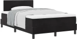 Κρεβάτι Box Spring vidaXL με Στρώμα Μαύρο 120x200 εκ Βελούδο