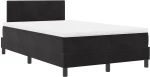 Κρεβάτι Box Spring vidaXL με Στρώμα Μαύρο 120x200 εκ Βελούδο