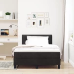 Κρεβάτι Box Spring vidaXL με Στρώμα Μαύρο 120x200 εκ Βελούδο