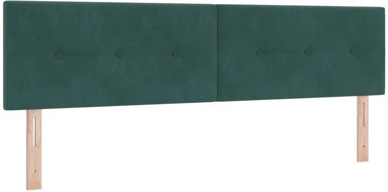 κρεβάτι Box Spring με στρώμα vidaXL σκούρο πράσινο Super King βελούδο