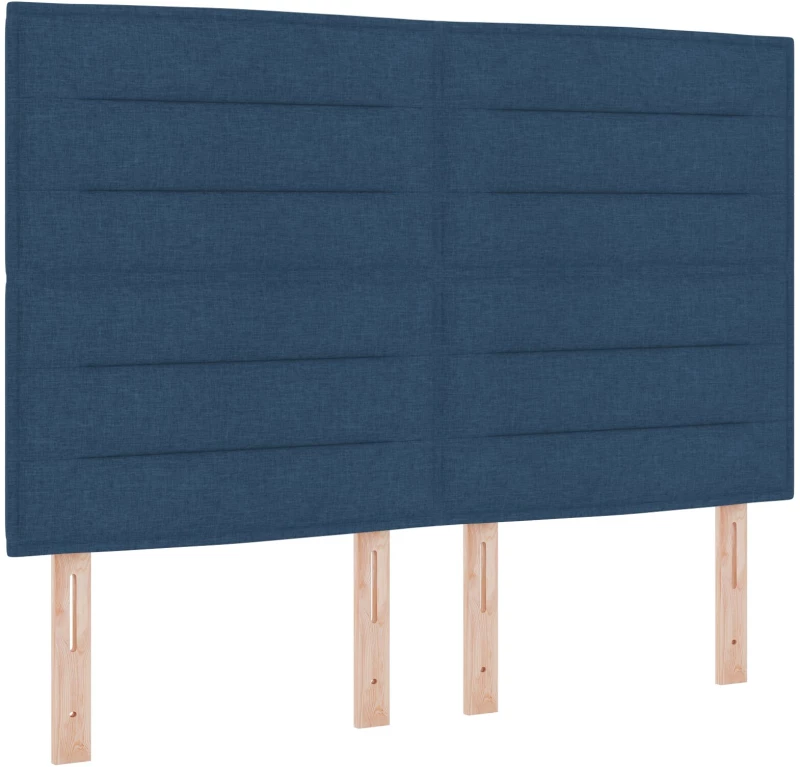 vidaXL Κρεβάτι με Βαλίτσα και Στρώμα Μπλε 160x200 εκ. Ύφασμα