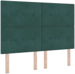 Κρεβάτι Box Spring με Στρώμα vidaXL Σκούρο Πράσινο 140x190 εκ. Βελούδο