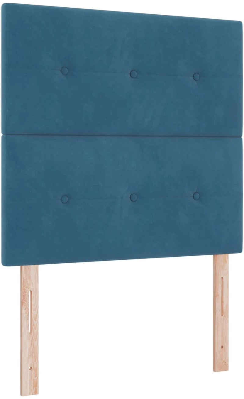 vidaXL Κρεβάτι Σκελετός Σκούρο Μπλε 90x200 εκ. Βελούδο