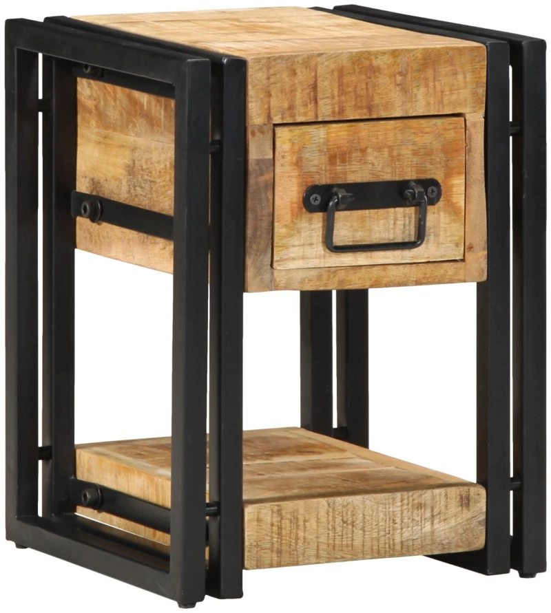 vidaXL Κομοδίνα 2 τμχ 40x40x40 εκ. Μασίφ ξύλο μάνγκο