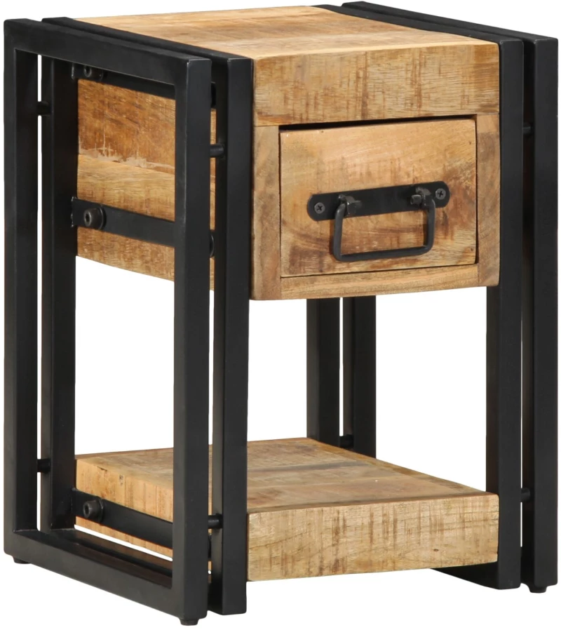 vidaXL Κομοδίνα 2 τμχ 40x40x40 εκ. Μασίφ ξύλο μάνγκο