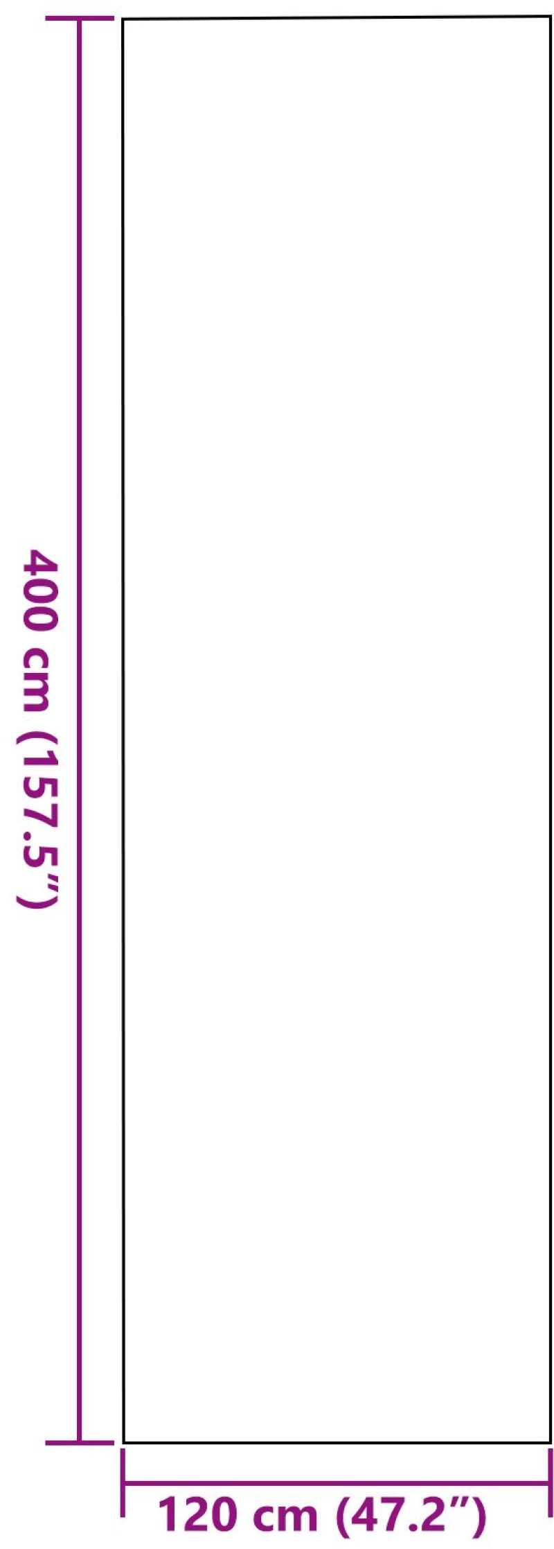 vidaXL Πατάκι Πόρτας Ορθογώνιο Γκρι 120x400 εκ