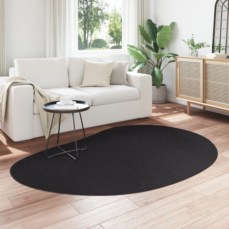 vidaXL Χαλί Μαύρο 140x200 εκ. Πολυεστέρα Αντιολισθητικό
