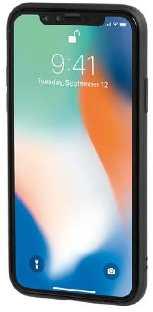 APPLE iPHONE X ΘΗΚΗ ΚΙΝΗΤΟΥ DUO POCKET ΜΑΥΡΟ-ΚΟΚΚΙΝΟ ΜΑΓΝΗΤΙΚΗ SILVER LINE