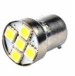Λάμπα Ba15s (R10W /P21W) 5xSMD 5050 12V Λευκή 2τεμ