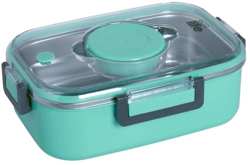 Ορθογώνιο Ανοξείδωτο Θερμός Φαγητού Ecolife 850ml Μπλε