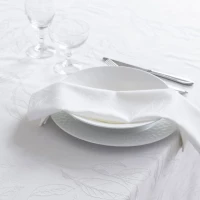 Πετσέτες Φαγητού Florelia (Σετ 4τμχ) 42x42 Off White Nima 42x42cm Viscose-Πολυέστερ