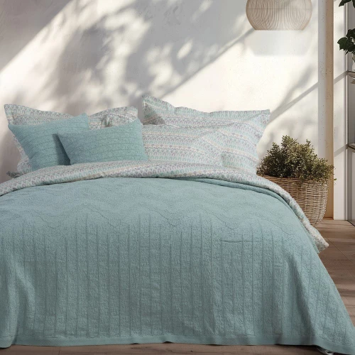 Κουβέρτα Starige Aqua Nef-Nef Homeware Υπέρδιπλo 230x250cm 100% Βαμβάκι