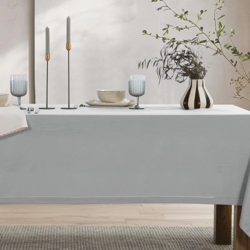 Τραπεζομάντηλο Steady Light Grey Nef-Nef Homeware 150Χ180 100% Βαμβάκι