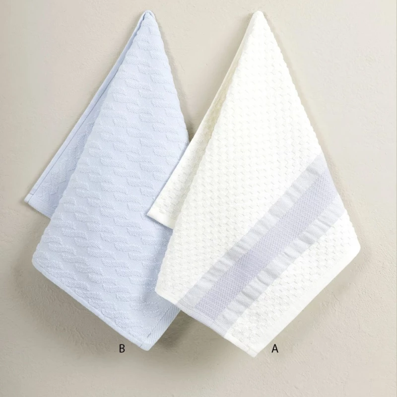 Πετσέτα Κουζίνας Wipe A White-Grey Nima 40x60cm 100% Βαμβάκι