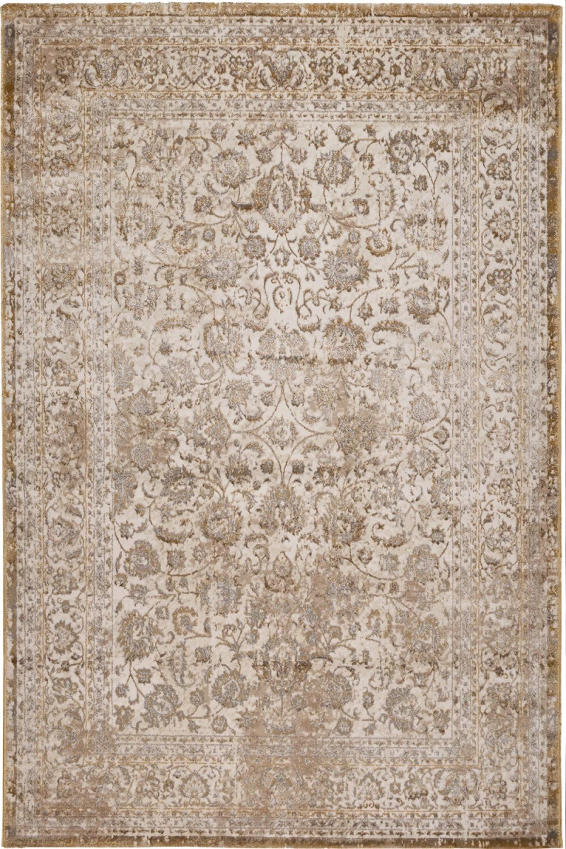 Χαλί Gossip 8504A White-Gold Βιοκαρπέτ 160X230cm