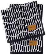 Πετσέτες Lavy (Σετ 2τμχ) Black-White Nima Σετ Πετσέτες 70x140cm 100% Βαμβάκι