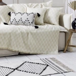 Μαξιλάρι Διακοσμητικό (Με Γέμιση) Nomada Ecru-Black Nima 30X50 100% Βαμβάκι