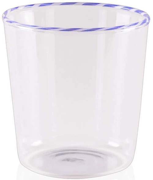 Ποτήρι Νερού 280TMA2014 8x8x9cm 320ml Clear-Blue Hermia Γυαλί