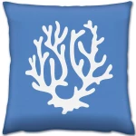Μαξιλάρι Διακοσμητικό (Με Γέμιση) 417GRV2153 Blue-White Aberto Design 43X43 Polyester,Βαμβάκι