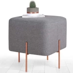 Σκαμπό Copper 209FLF1193 40x40x42cm Grey