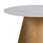 Βοηθητικά τραπέζια Soleire Inart λευκό μαρμάρου sintered stone 70x70x40 εκ.