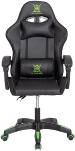 ΠΟΛΥΘΡΟΝΑ GAMING DARREN  ΜΑΥΡΟ-ΠΡΑΣΙΝΟ PVC & NYLON 51x49x125Υεκ.
