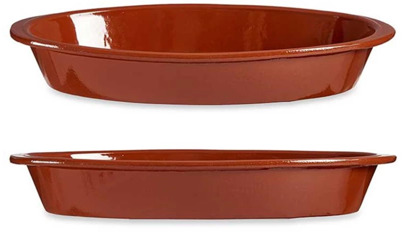 Σκεύος σερβιρίσματος πυρίμαχο οβάλ Terracota 45x27x6,5cm