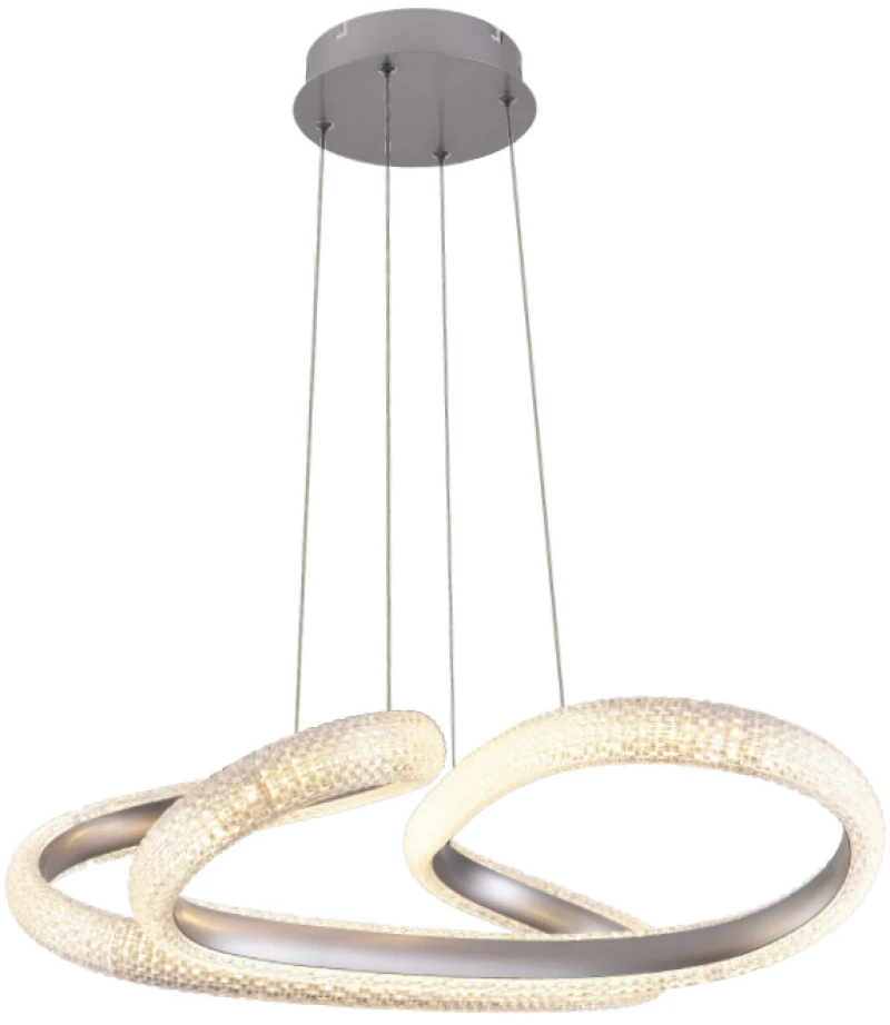 Inlight Κρεμαστό φωτιστικό LED 40W 3CCT (by switch on base)  σε χρώμιο D:60cm (6101-Chrome)