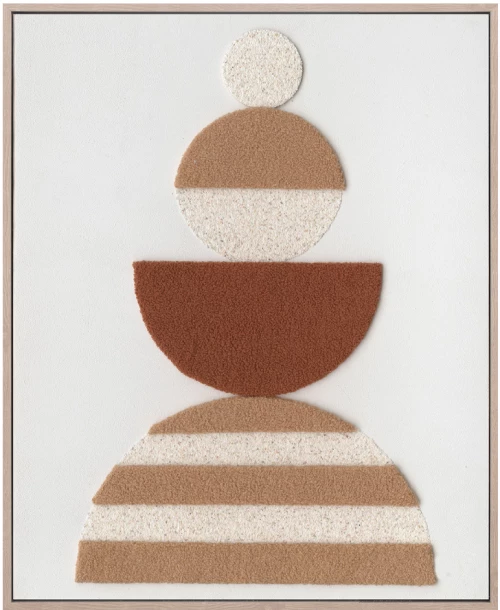 BOHO BALANCE ΠΙΝΑΚΑΣ ΔΙΑΚΟΣΜΗΣΗΣ 80x100x5 ΚΑΜΒΑΣ TERRACOTTA ΜΠΕΖ ΞΥΛΟ ΦΥΣΙΚΟINTHEBOX