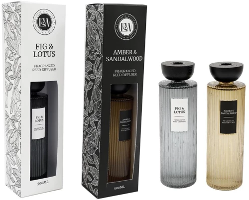Diffuser LOTUS/SANDALWOOD 500ml/2αρώματα6. 5X6. 5X20cm