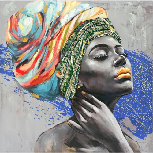 Πίνακας σε καμβά Africana Inart 100x3x100εκ