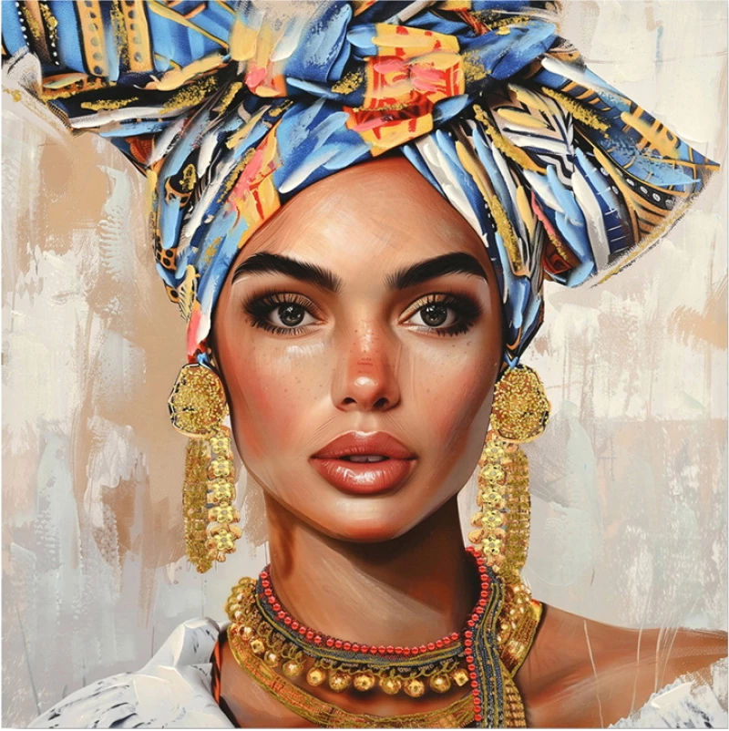 Πίνακας σε καμβά Turban Ι Inart 80x3x80εκ
