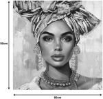 Πίνακας σε καμβά Turban Ι Inart 80x3x80εκ