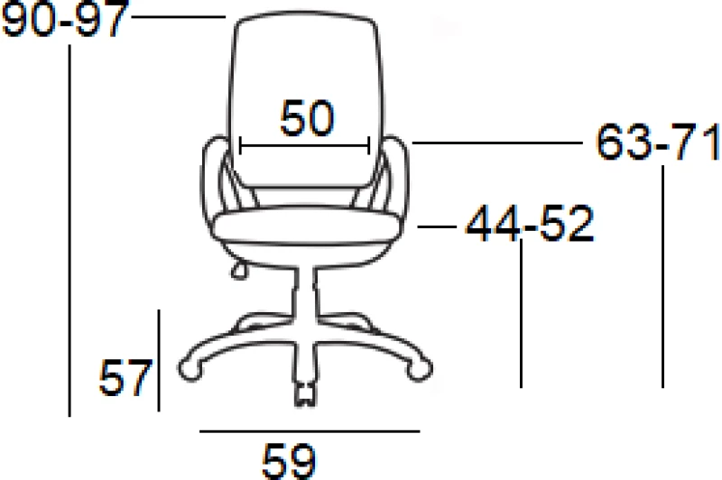 A1180B ΜΑΥΡΟ/ΓΚΡΙ MESH ΠΟΛ/ΝΑ ΓΡΑΦΕΙΟΥ