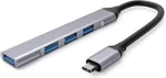 Green Lyca USB 3.0 Hub 4 Θυρών με σύνδεση USB-C - Μπλε