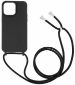 Θήκη Σιλικόνης GREEN ON με Κορδόνι Κολιέ για Samsung Galaxy S23 FE - Μαύρο