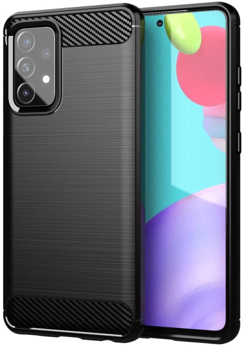 Θήκη TPU Σιλικόνης Carbon Fiber Style για Samsung Galaxy A33 - Μαύρο
