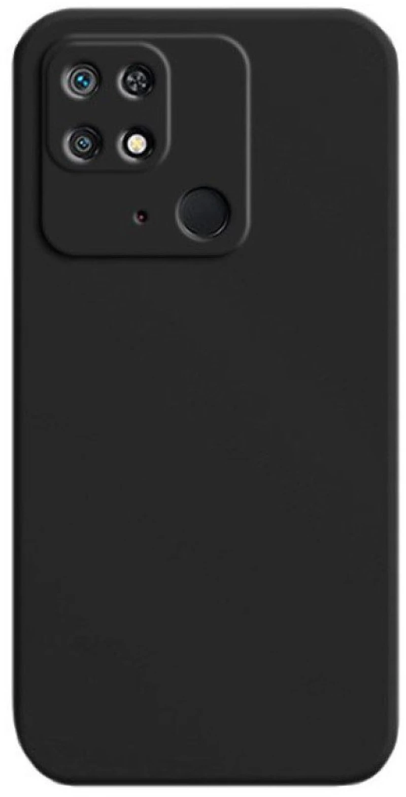 Θήκη TPU Σιλικόνης με Υφασμάτινη Επένδυση για Xiaomi Redmi 10C - Μαύρο