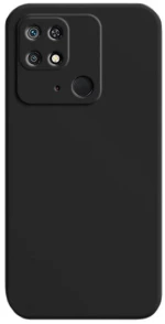 Θήκη TPU Σιλικόνης με Υφασμάτινη Επένδυση για Xiaomi Redmi 10C - Μαύρο